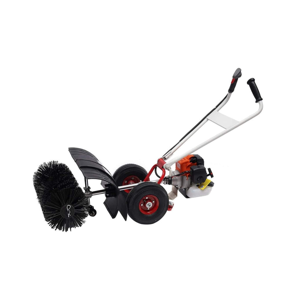 Heavy-Duty 2.5HP 2-Stroke 52CC 24-Inch Gas-Powered Walk-Behind Brush Sweeper Broom (SAK38624) - Saksby Wholesale - Left Side View
