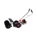 Heavy-Duty 2.5HP 2-Stroke 52CC 24-Inch Gas-Powered Walk-Behind Brush Sweeper Broom (SAK38624) - Saksby Wholesale - Left Side View
