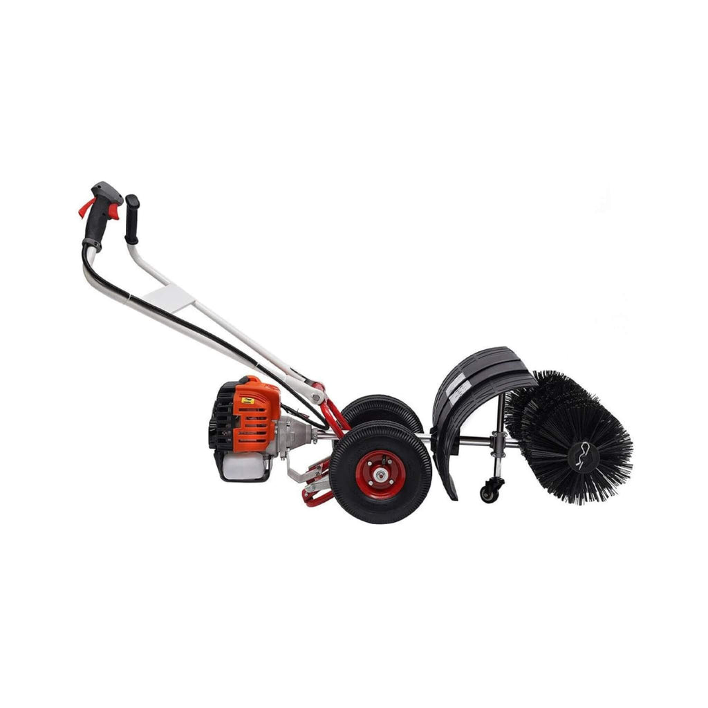 Heavy-Duty 2.5HP 2-Stroke 52CC 24-Inch Gas-Powered Walk-Behind Brush Sweeper Broom (SAK38624) - Saksby Wholesale - Right Side View