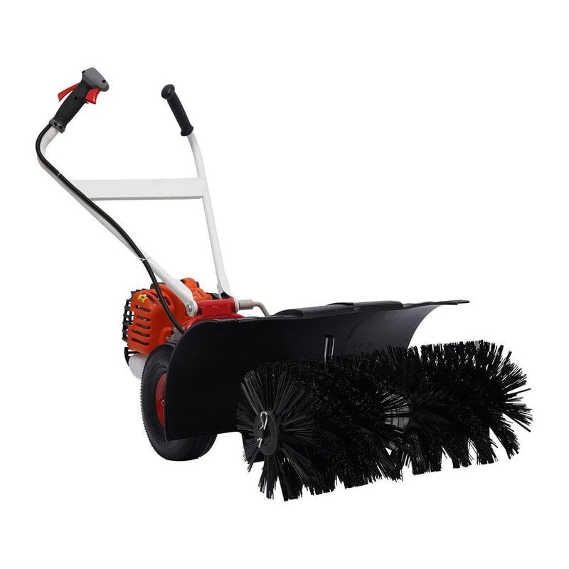 Heavy Duty 2.5HP 2-Stroke 52CC Gas-Powered Walk-Behind Brush Sweeper Broom, 24" (97138624) - SAKSBY.com - Power Sweepers - SAKSBY.com