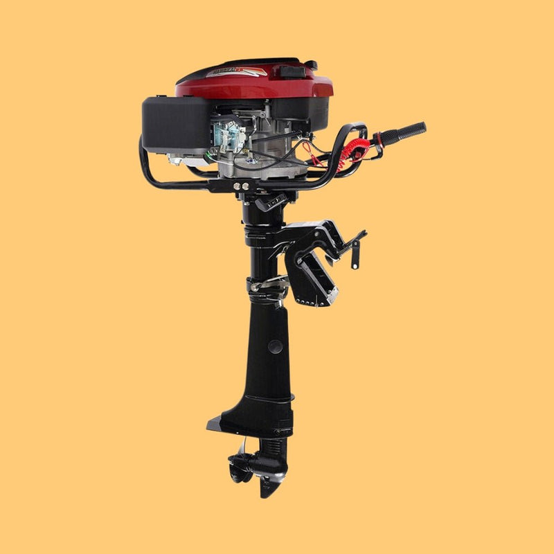 Heavy Duty 4-Stroke 7HP Outboard Gasoline Trolling Motor Engine, 196CC (94381025) - Zoom Parts View