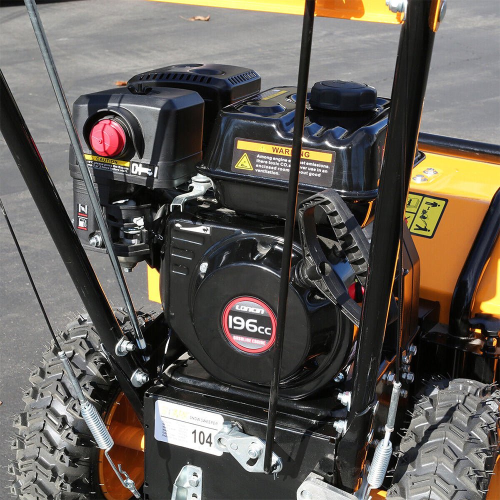 Heavy Duty 7.0HP Walk-Behind Gas-Powered Dirt Broom Sweeper, 31" (97182036) - SAKSBY.com - Power Sweepers - SAKSBY.com