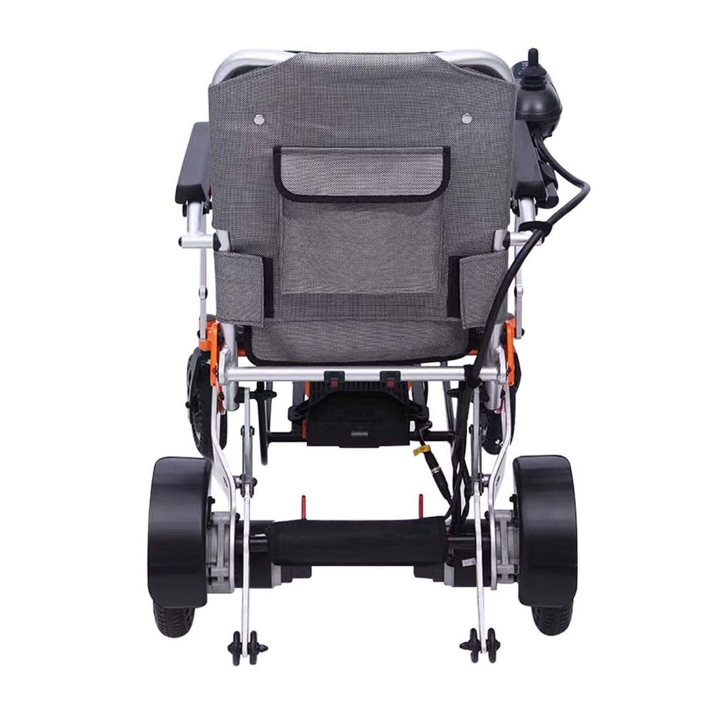EZG Heavy Duty All-Terrain Electric Folding Wheelchair, 300LBS (SAK58624) - Saksby Wholesale - Back View