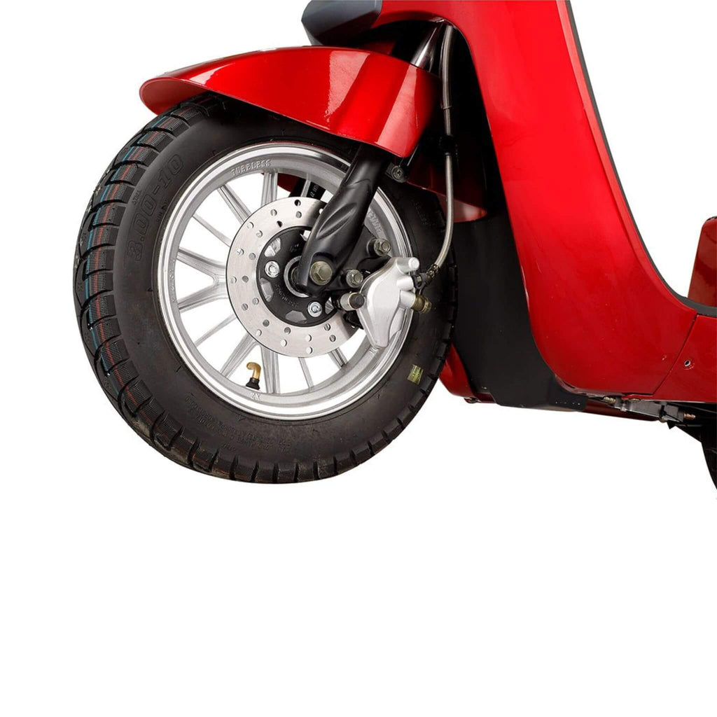 Zvg Heavy-Duty All-Terrain Electric Powered Mobility Scooter For Seniors & Adults, 800W (SAK96314) - Saksby Wholesale - Front Wheel View