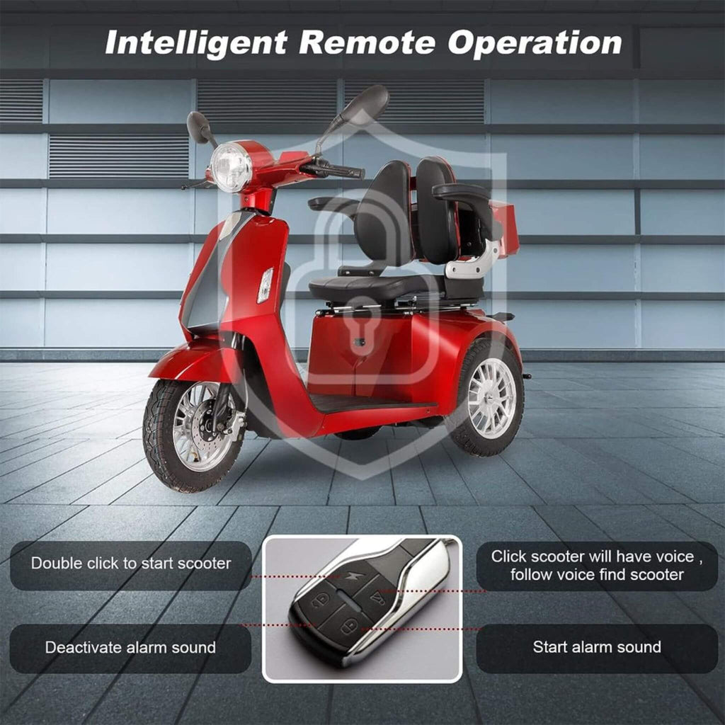 Zvg Heavy-Duty All-Terrain Electric Powered Mobility Scooter For Seniors & Adults, 800W (SAK96314) - Saksby Wholesale - Remote Operation