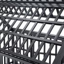 Heavy Duty Carbon Steel Dog Kennel Cage Crate W/ Sloped Roof And Wheels, 48" (96473812) - Zoom Parts View