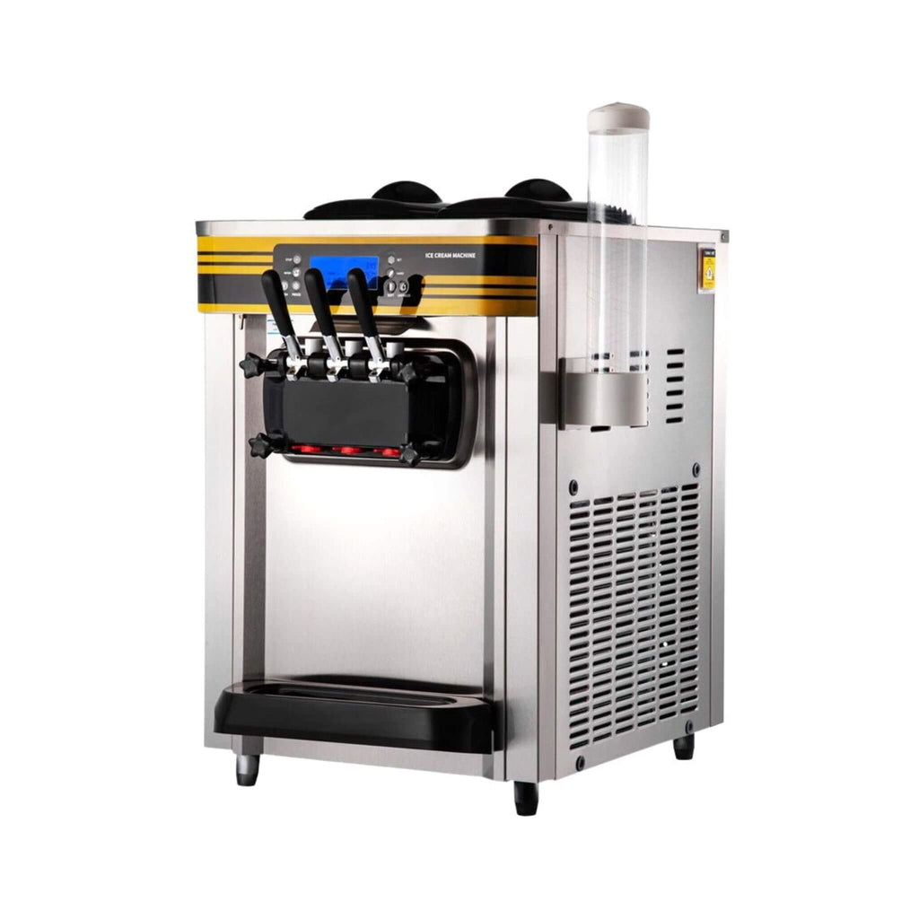 Heavy-Duty Commercial 3 Flavor Countertop Soft Serve Ice Cream Maker Machine, 2350W (SAK63972) - Saksby Wholesale - Front Side VIew