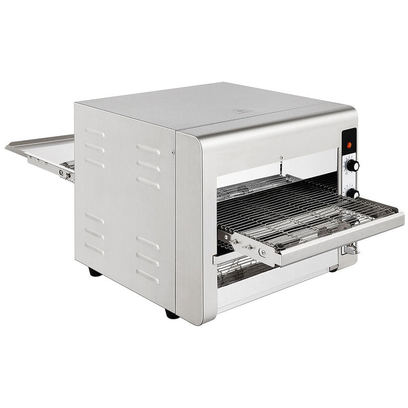 Heavy Duty Commercial Electric Portable Countertop Conveyor Pizza Oven, 14" (96124035) - SAKSBY.com - Side View