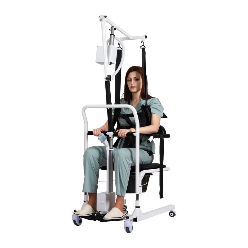 Heavy Duty Electric Battery-Powered Patient Transfer Chair Lift Sling With Commode, 330LBS (95731642) - SAKSBY.com - Patient Lifts - SAKSBY.com