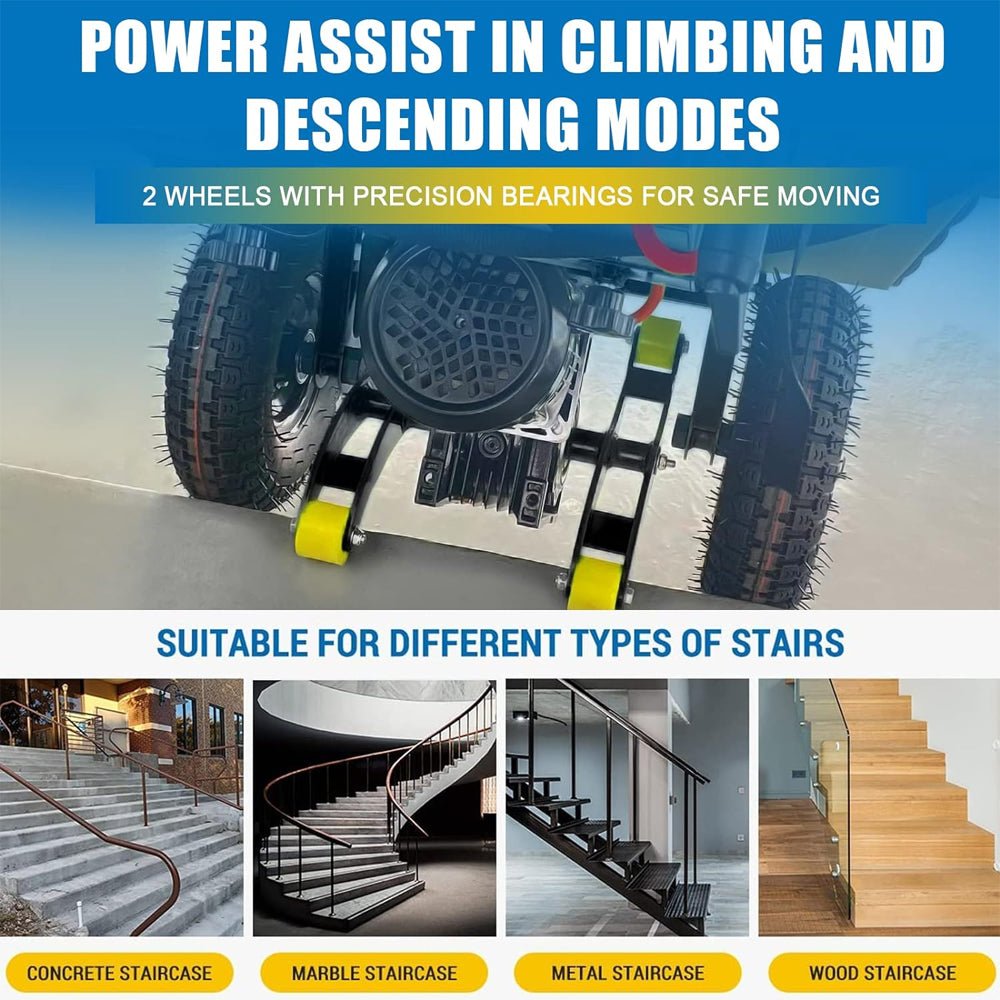 Heavy Duty Electric Motorized Stair Climbing Hand Truck Dolly, 880LBS (96372821) - SAKSBY.com - Dollies & Hand Trucks - SAKSBY.com