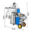 Heavy-Duty Electric Stainless Steel Milking Machine For Cows & Goats, 25L - SAKSBY.com - Mobility Scooters - SAKSBY.com