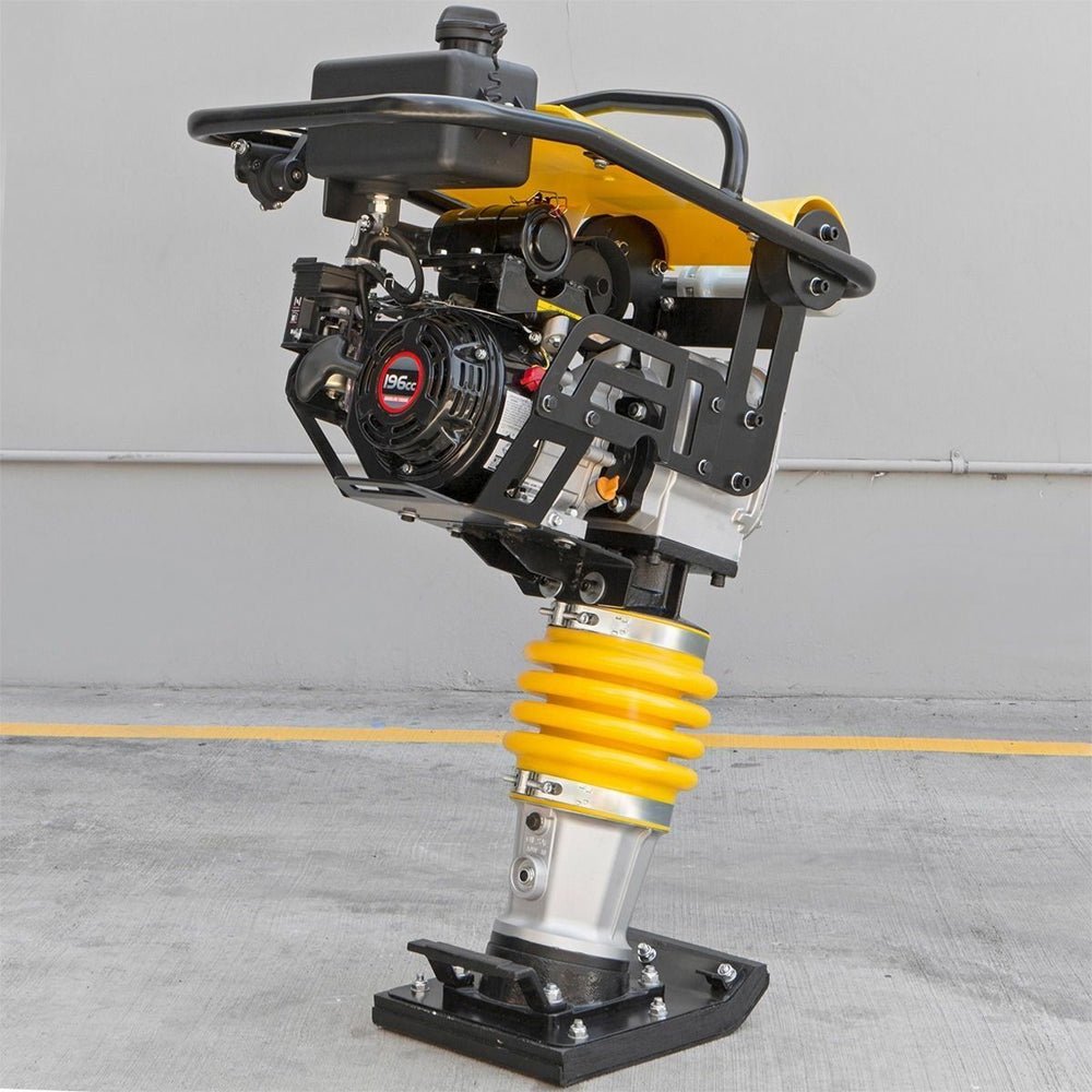 Heavy Duty Gas Powered Impact Dirt Rammer Jumping Jack Tamper Plate Ground Compactor W/ Wheels, 6.5HP Zoom Parts View