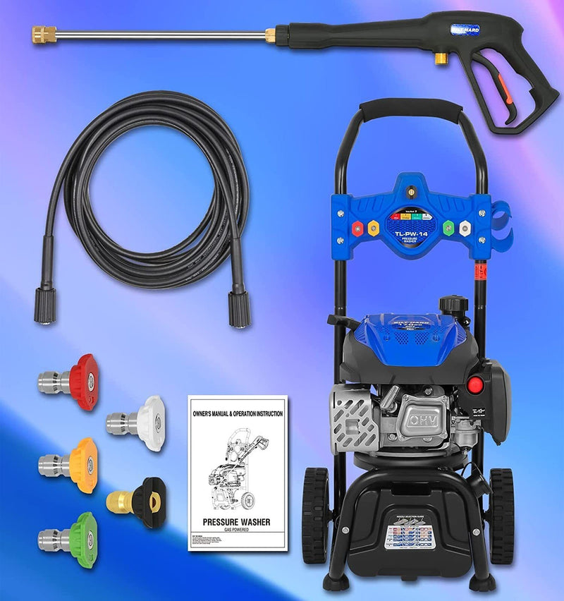 Heavy Duty High Pressure Gas Power Washer With 5 Nozzles, 3100 PSI 2.4 GPM (94761859) -Zoom Parts View