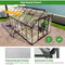 Heavy Duty Large Premium Aluminum Outdoor Polycarbonate Walk-In Greenhouse W/ Sliding Doors, 12x8x8FT Zoom Parts View