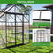 Heavy Duty Large Premium Aluminum Outdoor Polycarbonate Walk-In Greenhouse W/ Sliding Doors, 12x8x8FT Zoom Parts View