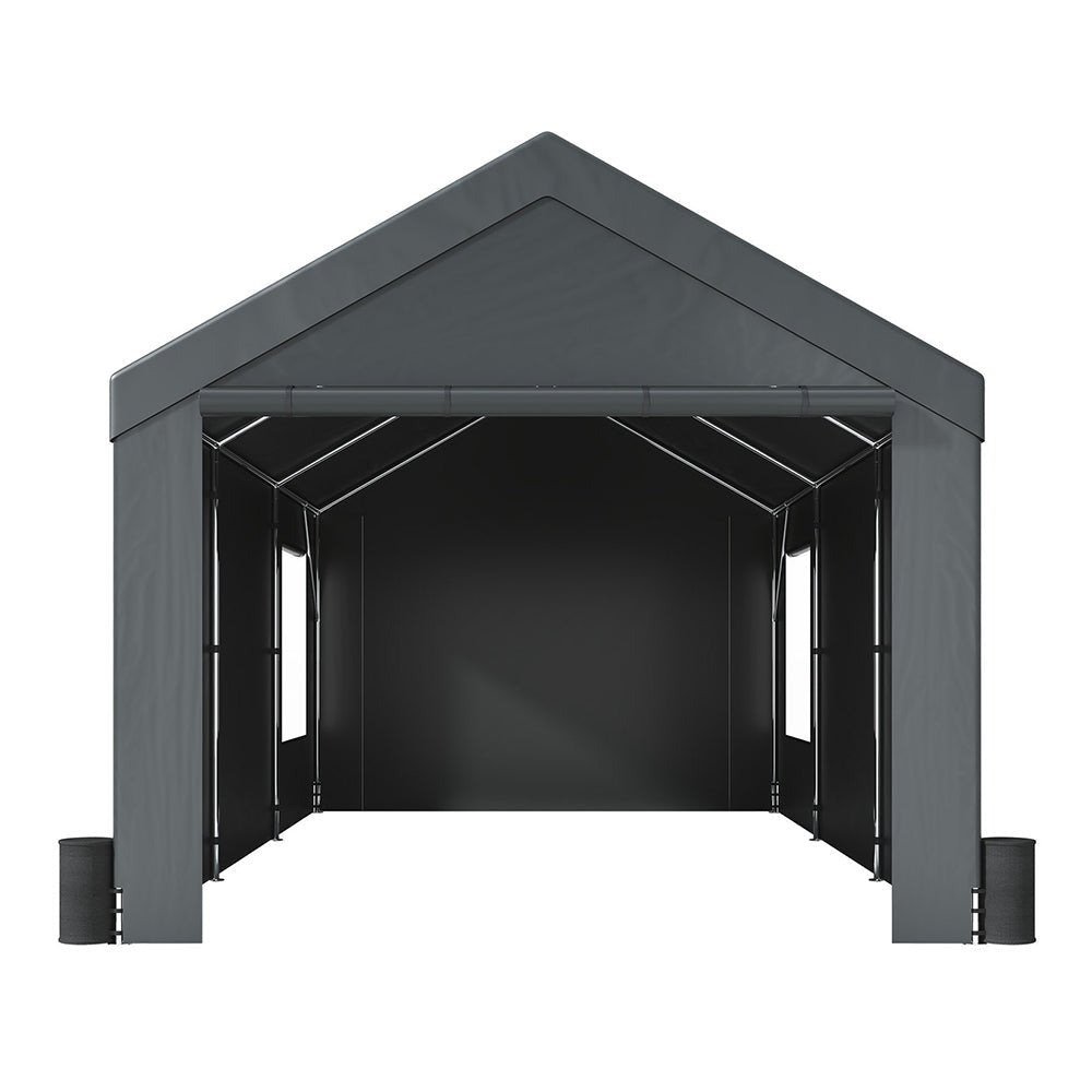 Heavy Duty Outdoor Premium Garage Tarp Canopy Shelter W/ Removable Sidewalls, 12x20FT (94615328) - SAKSBY.com - Sheds, Garages & Carports - SAKSBY.com