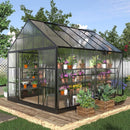 Heavy Duty Outdoor Walk-In Polycarbonate Patio Greenhouse With Sliding Doors Amd Vents, 12x10x10FT Side View