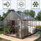 [10x12FT] Heavy Duty Outdoor Walk-In Polycarbonate Patio Greenhouse With Sliding Doors & Vents (SAK92846) - Saksby Wholesale - Dimension View