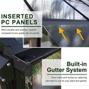 [10x12FT] Heavy Duty Outdoor Walk-In Polycarbonate Patio Greenhouse With Sliding Doors & Vents (SAK92846) - Saksby Wholesale - Material Features View