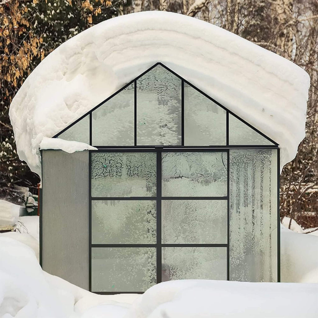 [10x12FT] Heavy Duty Outdoor Walk-In Polycarbonate Patio Greenhouse With Sliding Doors & Vents (SAK92846) - Saksby Wholesale - Snow Load Capacity View
