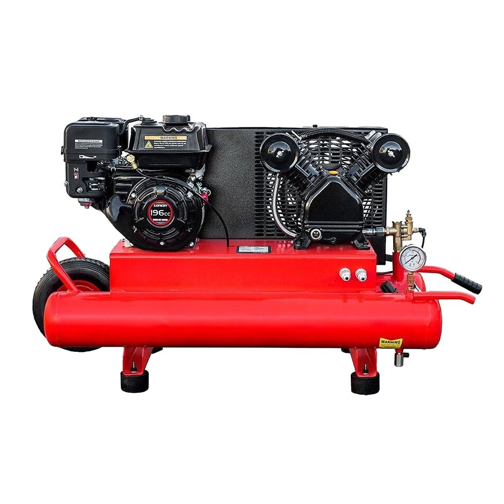 Heavy Duty Portable Gas-Powered Twin Stack Air Compressor Tank, 10 GAL (97461582) - SAKSBY.com - Air Compressors - SAKSBY.com