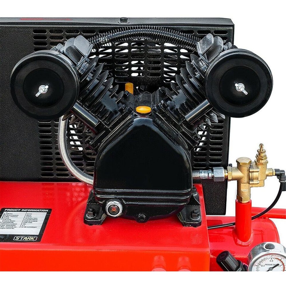 Heavy Duty Portable Gas-Powered Twin Stack Air Compressor Tank, 10 GAL (97461582) - SAKSBY.com - Air Compressors - SAKSBY.com