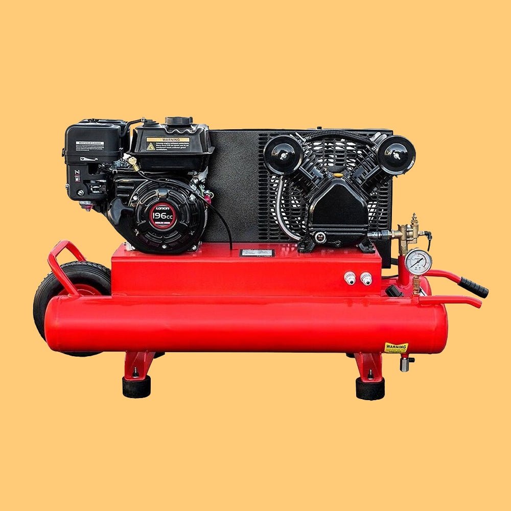Heavy Duty Portable Gas-Powered Twin Stack Air Compressor Tank, 10 GAL (97461582) - SAKSBY.com - Air Compressors - SAKSBY.com