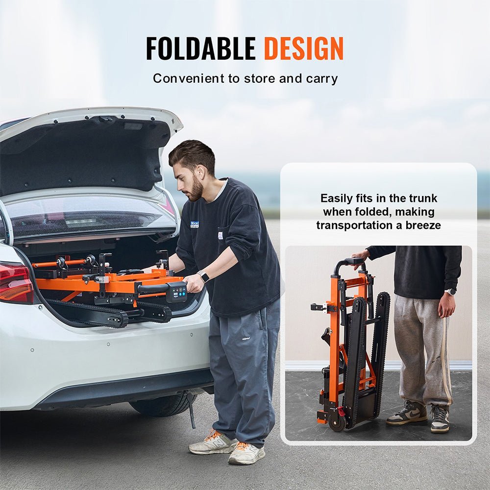 Heavy Duty Premium Electric Folding Stair Climbing Wheelchair Hand Trucl Dolly, 450LBS (SAK23175) - SAKSBY.com - Dollies & Hand Trucks - SAKSBY.com