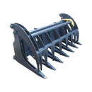 Heavy-Duty 74-Inch Root Rake Grapple Skid Steer Attachment With Teeth (SAK98230) - Saksby Wholesale - Front Right View
