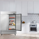 Large 49 Cu.Ft. Two Door Stainless Steel Commercial Industrial Restaurant Freezer, 54" (SAK57246) - Saksby Wholesale - Lifestyle View