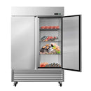 Large 49 Cu.Ft. Two Door Stainless Steel Commercial Industrial Restaurant Freezer, 54" (SAK57246) - Saksby Wholesale - Open Door View