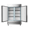 Large 49 Cu.Ft. Two Door Stainless Steel Commercial Industrial Restaurant Freezer, 54" (SAK57246) - Saksby Wholesale - Open Doors View