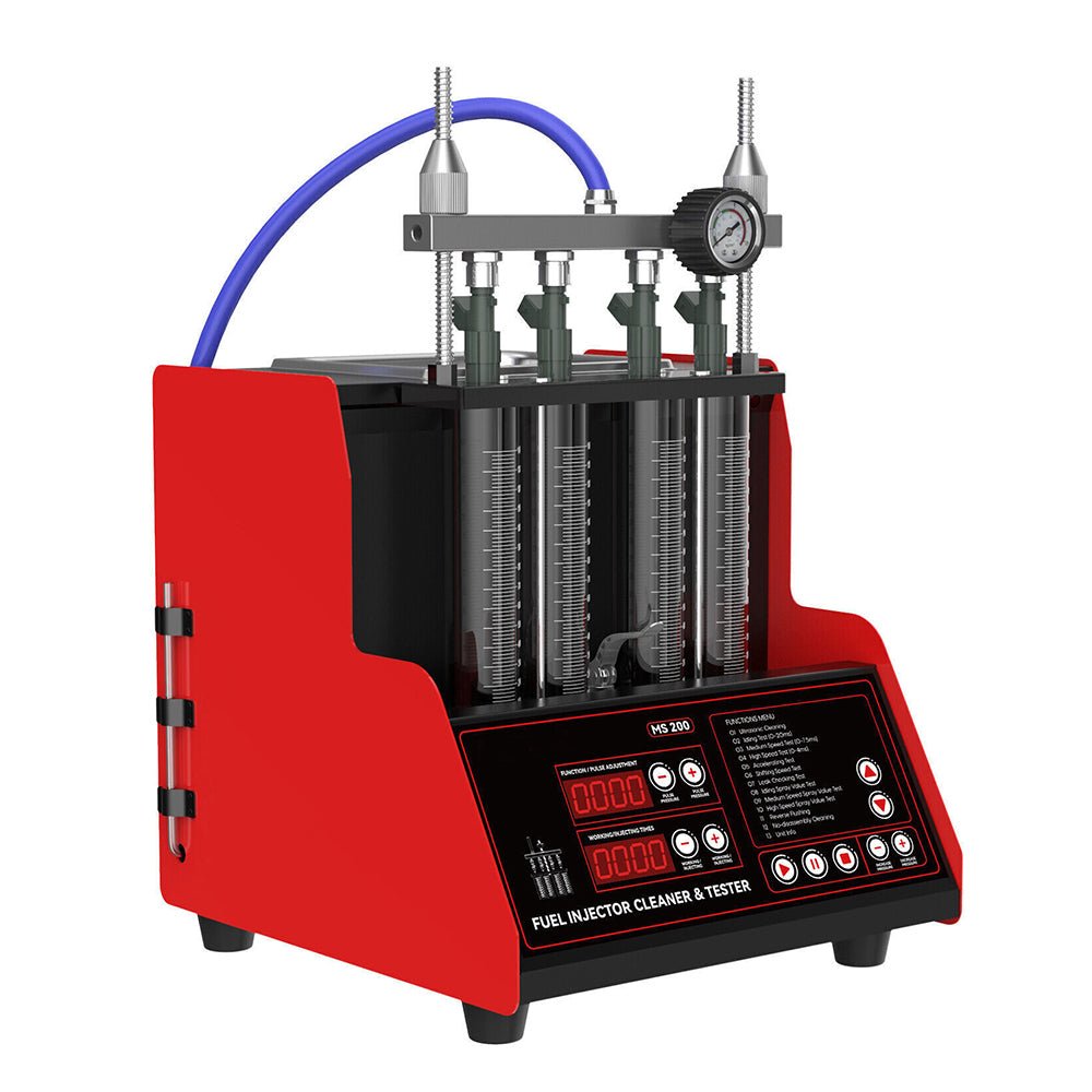 Heavy Duty Ultrasonic Fuel Gas Injector Car Cleaner Tester Machine, 4 Cylinder (97236540) -Side View