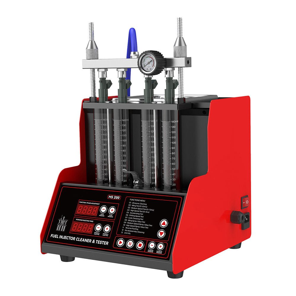 Heavy Duty Ultrasonic Fuel Gas Injector Car Cleaner Tester Machine, 4 Cylinder (97236540) - Side View