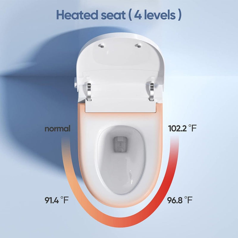 HRW Heavy Duty High-Power Flush Smart Toilet With Built-In Bidet And Elongated Heated Seat (97513684) - SAKSBY.com - Toilets - SAKSBY.com