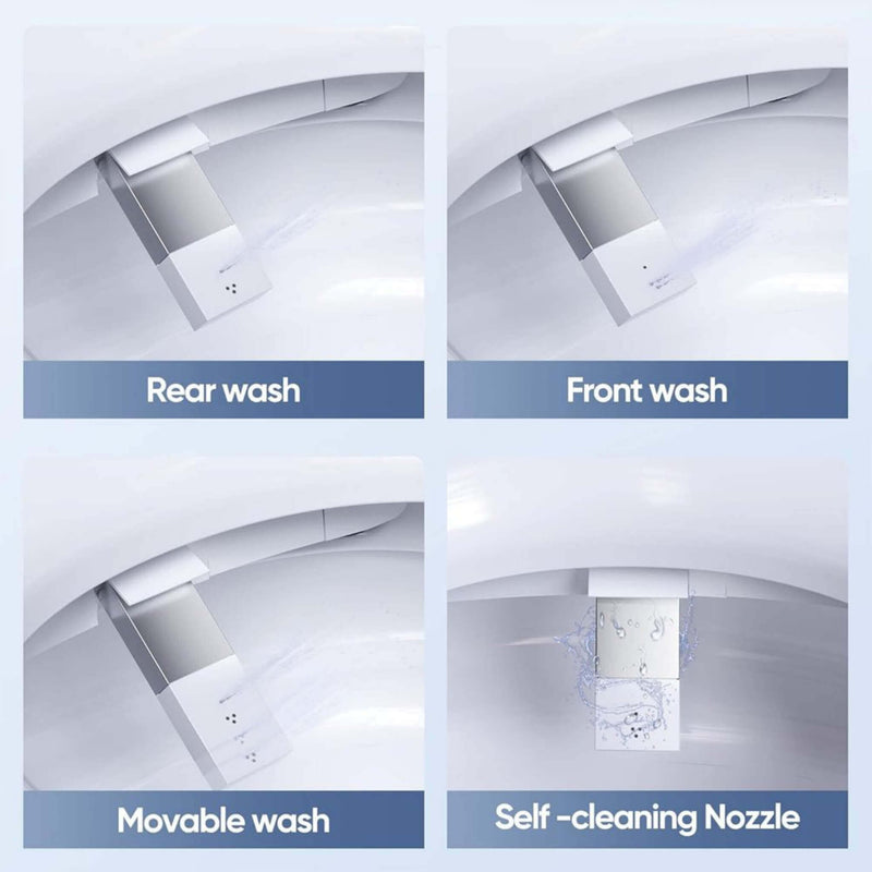 HRW Heavy Duty High-Power Flush Smart Toilet With Built-In Bidet And Elongated Heated Seat (SAK13684) SAKSBY - Bidet Features View