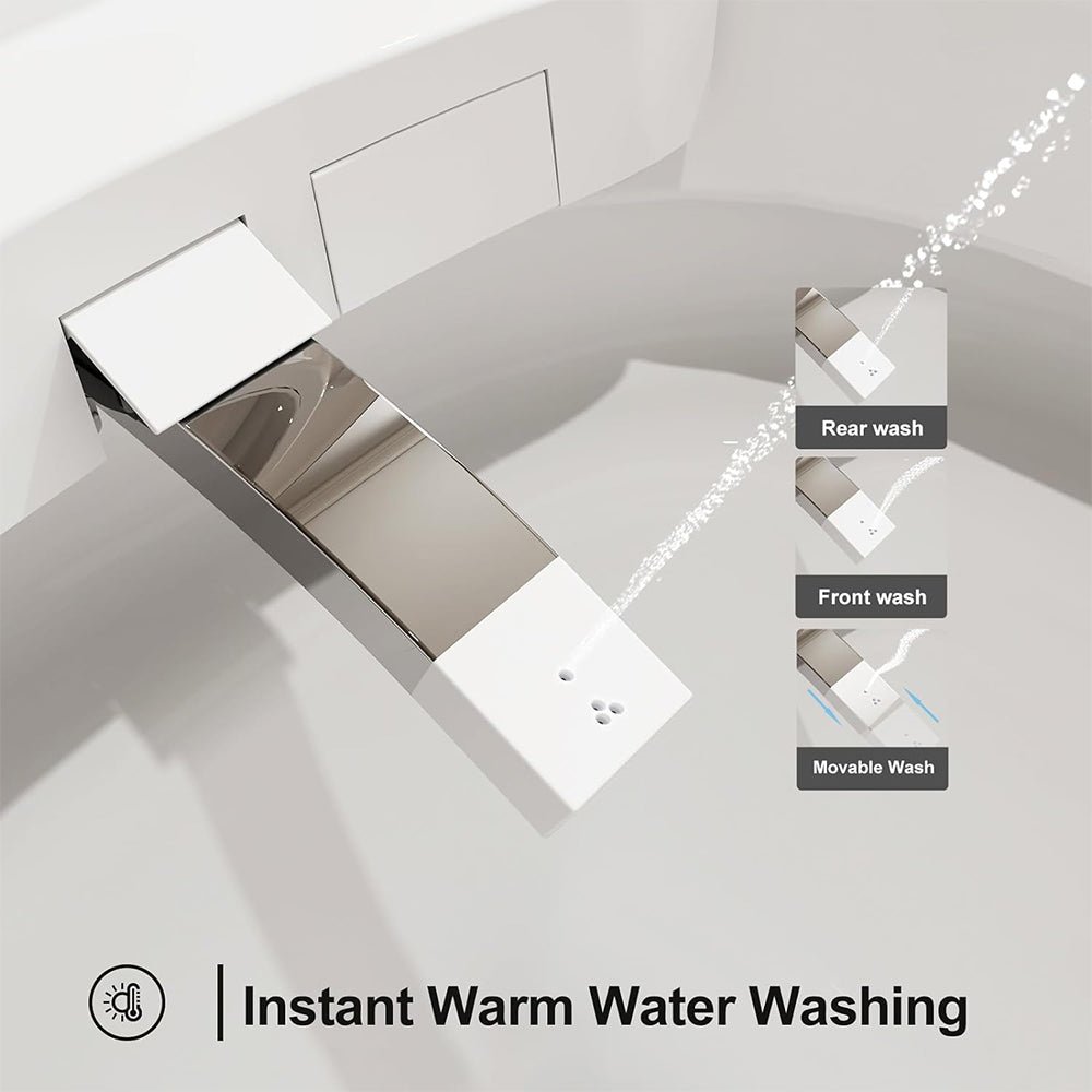 HRW Luxury Automatic Tankless Smart Toilet With Built-In Bidet And Heated Seat (95742613) - SAKSBY.com - Toilets - SAKSBY.com