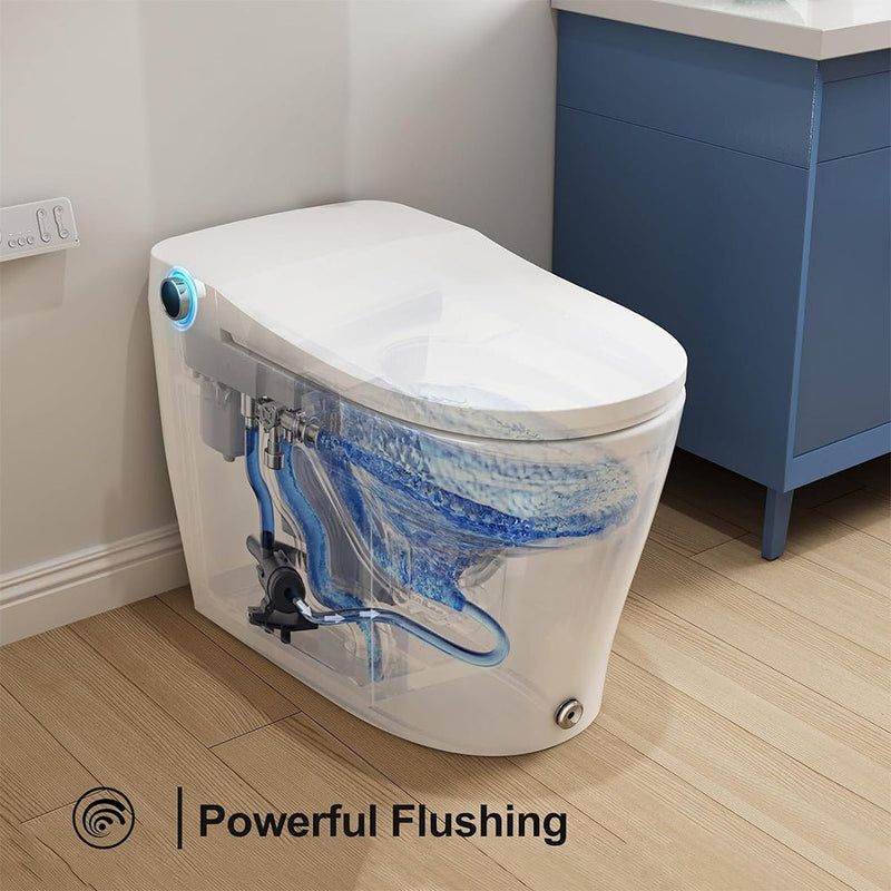 HRW Luxury Automatic Tankless Smart Toilet With Built-In Bidet And Heated Seat (95742613) - SAKSBY.com - Toilets - SAKSBY.com