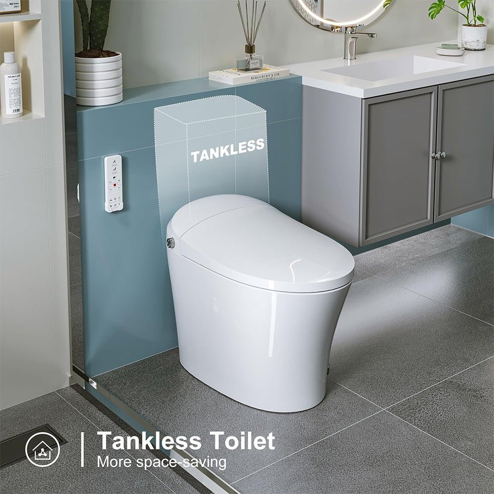 HRW Premium Smart Heated Tankless Bidet Toilet With Dual Flush System (96842513) - SAKSBY.com - Toilets - SAKSBY.com