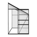 IKY Premium Anthracite Aluminum Walk-In Greenhouse With Galvanized Base Frame, 4x10FT (95247513) - SAKSBY.com - Greenhouses - SAKSBY.com