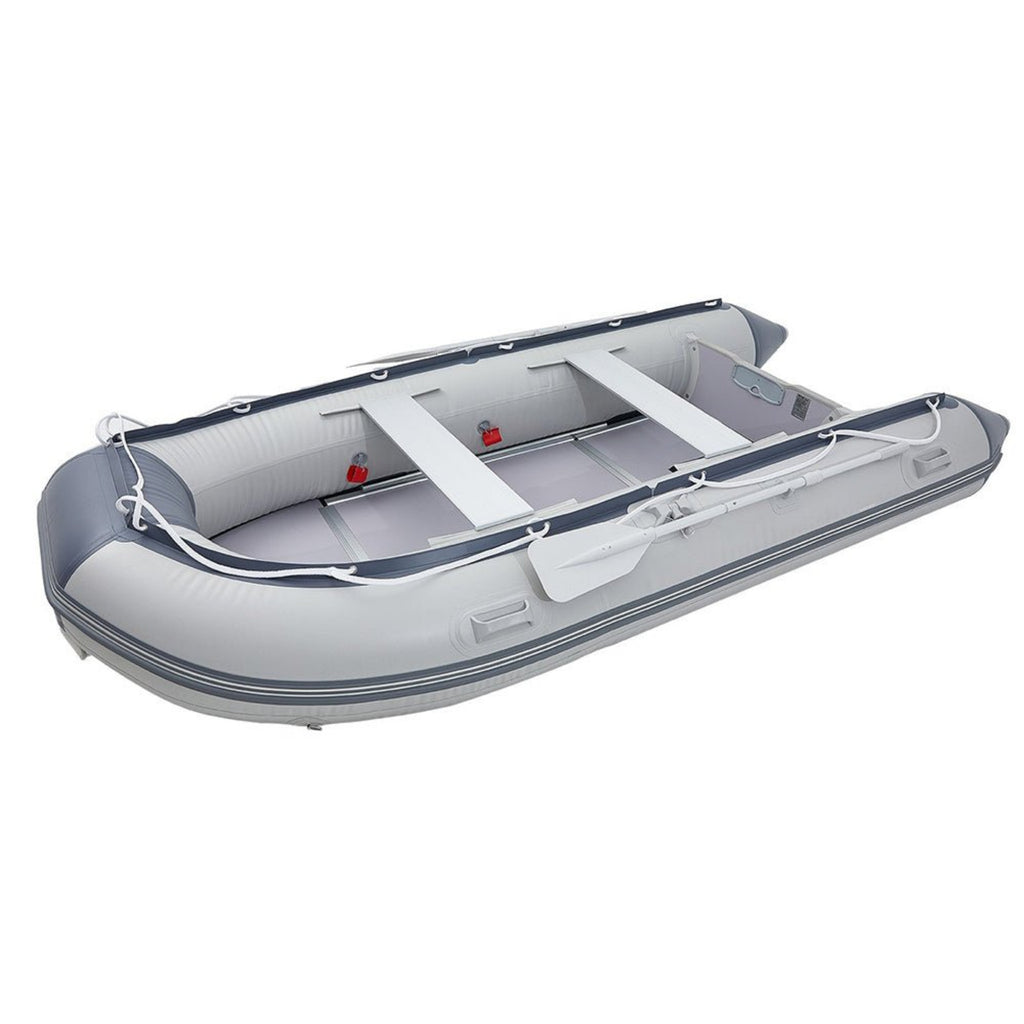 Inflatable 6-Person Emergency Dinghy Fishing Boat With Wood Floor And Aluminum Benches, 12FT (91725386) - SAKSBY.com - Inflatable Boats - SAKSBY.com
