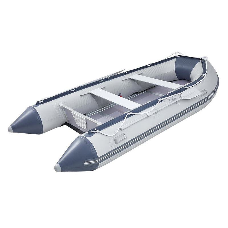 Inflatable 6-Person Emergency Dinghy Fishing Boat With Wood Floor And Aluminum Benches, 12FT (91725386) - SAKSBY.com - Inflatable Boats - SAKSBY.com