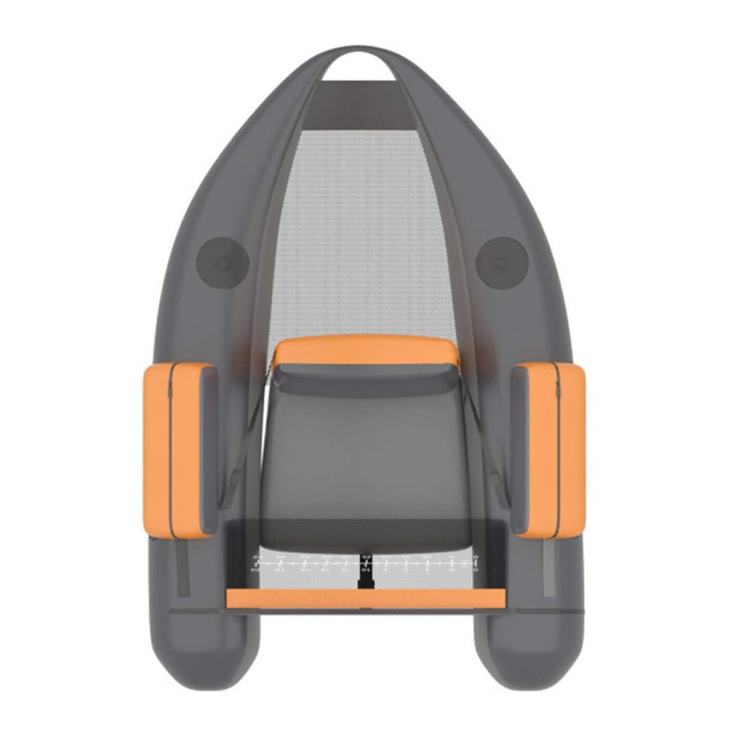 Inflatable Fishing Float Tube Boat With Pump & Fish Measure Ruler, 4.5FT (SAK36425) - Saksby Wholesale - Grey Front View