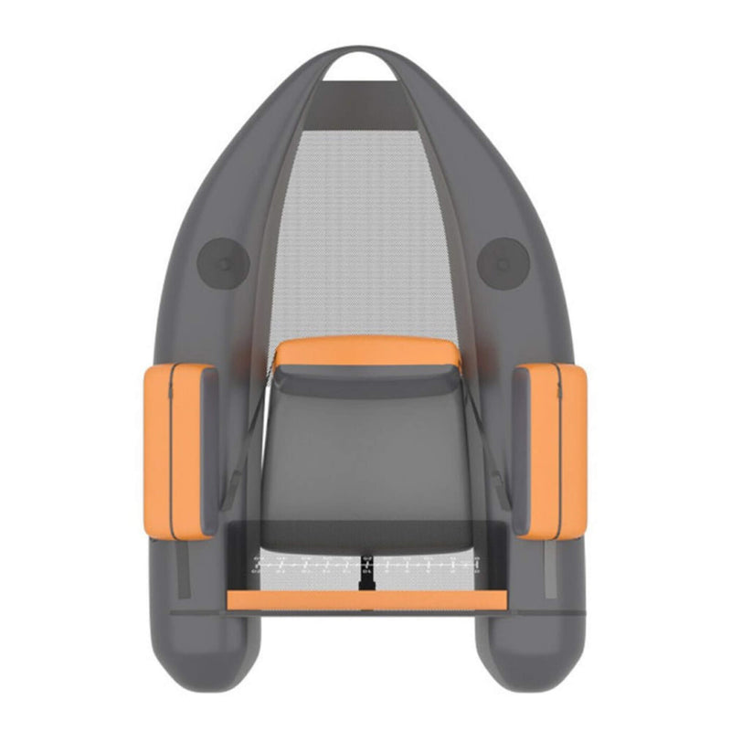 Inflatable Fishing Float Tube Boat With Pump & Fish Measure Ruler, 4.5FT (SAK36425) - Saksby Wholesale - Grey Front View
