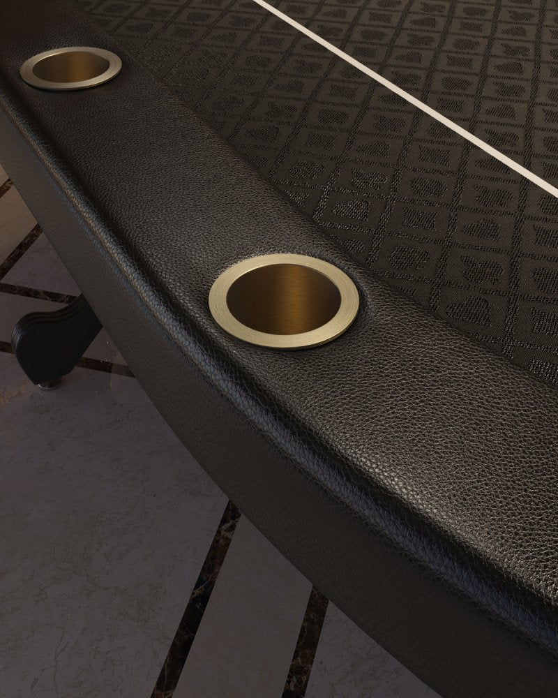 INO Premium Black Oval Poker Table With Curved Legs And DropBox, 96" (91724836) - SAKSBY.com - Poker Tables - SAKSBY.com