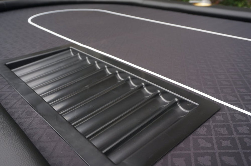 INO Premium Black Oval Poker Table With Curved Legs And DropBox, 96" (91724836) - SAKSBY.com - Poker Tables - SAKSBY.com