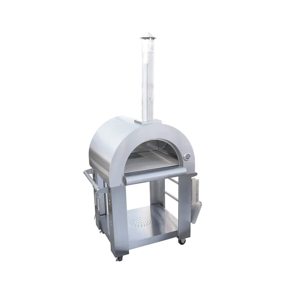 KoKoMo Grills Premium 32-Inch Stainless Steel Wood Fired Pizza Oven [KO-PIZZAOVEN] (SAK92618) - Saksby Wholesale - Front Right View