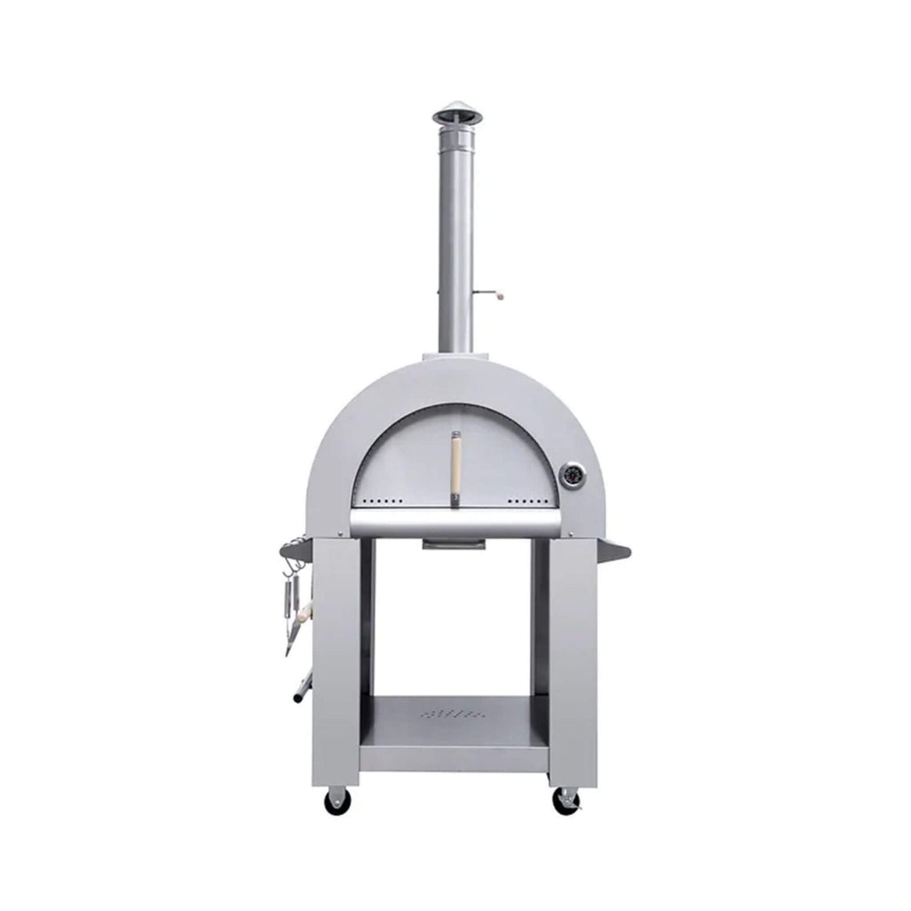 KoKoMo Grills Premium 32-Inch Stainless Steel Wood Fired Pizza Oven [KO-PIZZAOVEN] (SAK92618) - Saksby Wholesale - Front View