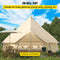 Large 10 Feet Outdoor Luxury Glamping Yurt Teepee Canvas Camping House W/ Stove Jack (91283645) - Front View