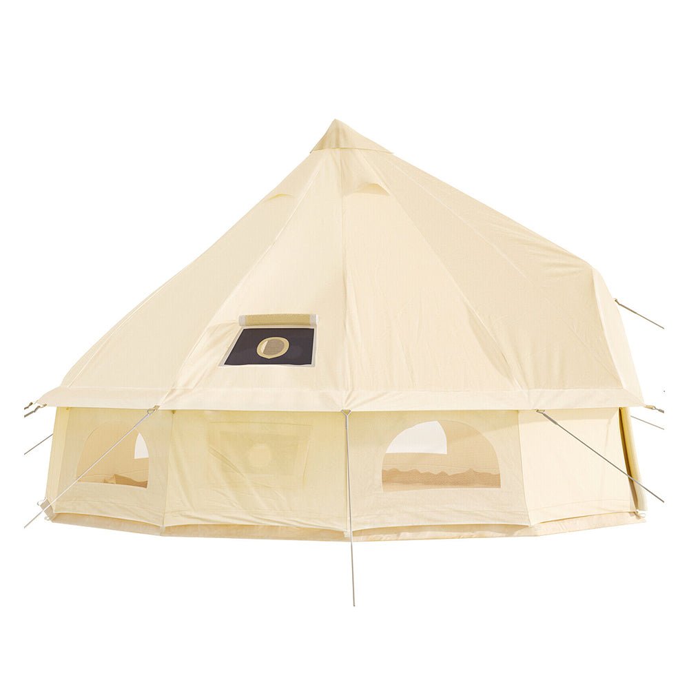 Large 10 Feet Outdoor Luxury Glamping Yurt Teepee Canvas Camping House W/ Stove Jack (91283645)Side View